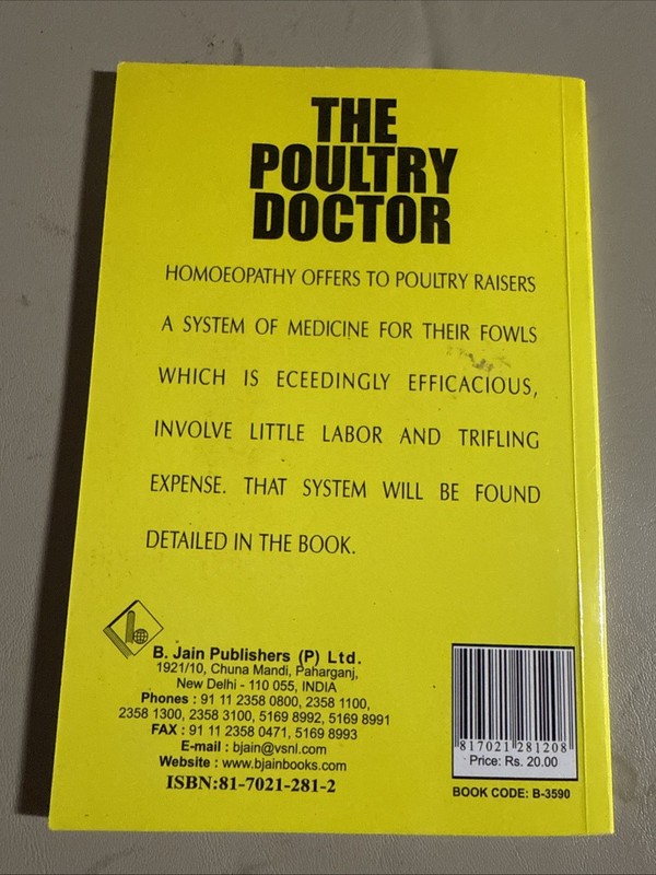 The Poultry Doctor Homeopathic Treatment Care Chickens Turkeys By B Jain PB gallery