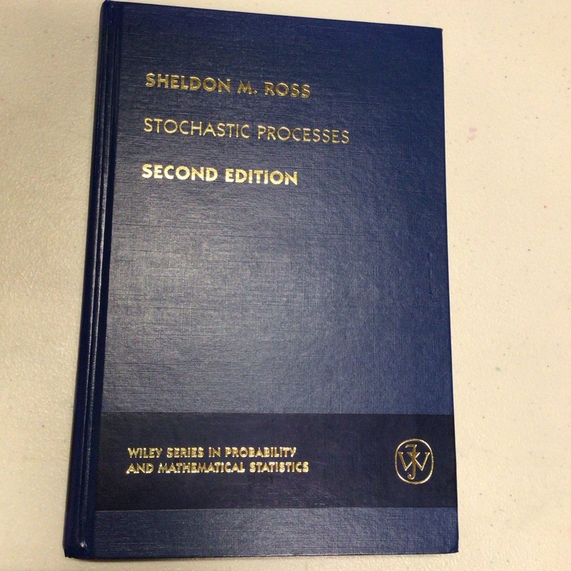 Stochastic Processes by Sheldon M. Ross (1996, Hardcover, second edition)