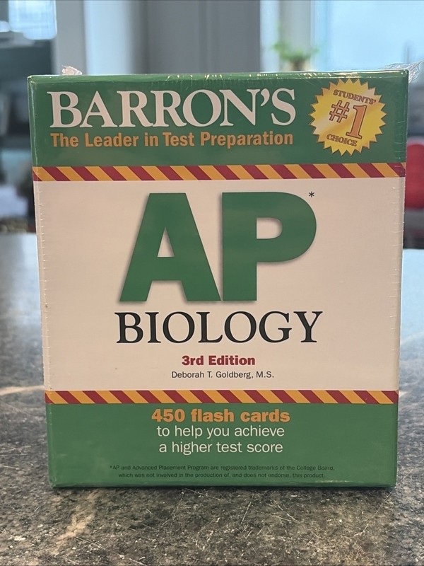 Barron’s AP Biology Flash Cards, 3rd Edition – NEW SEALED
