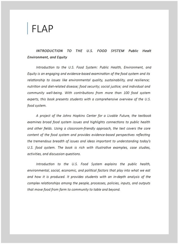 Introduction to the U.S. Food System : Public Health, Environment, and Equity... gallery