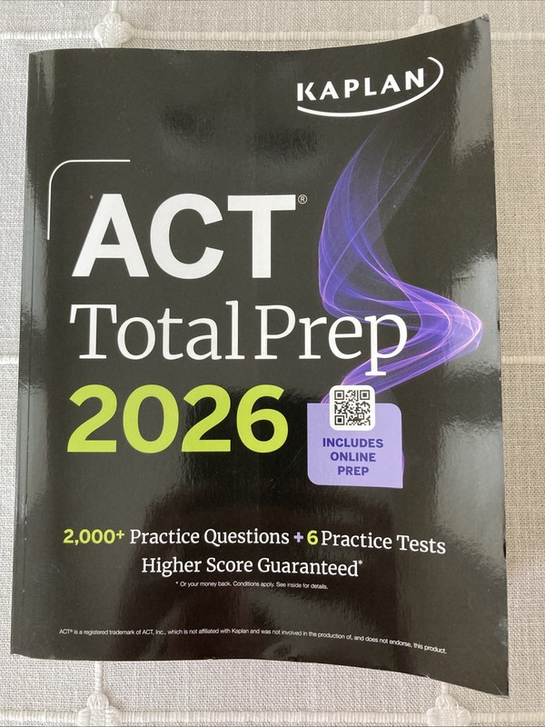 ACT TOTAL PREP 2026 Kaplan Test Prep (COR) 2000+ Questions 6 Practice Tests +