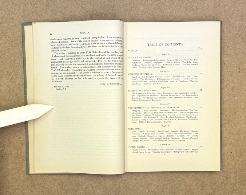 Vintage 1948 Complex Variables & Applications 1st Edition by Churchill HC gallery