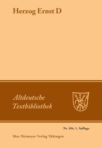 Herzog Ernst D. : Wahrscheinlich Von Ulrich Von Etzenbach, Paperback by Rosen…