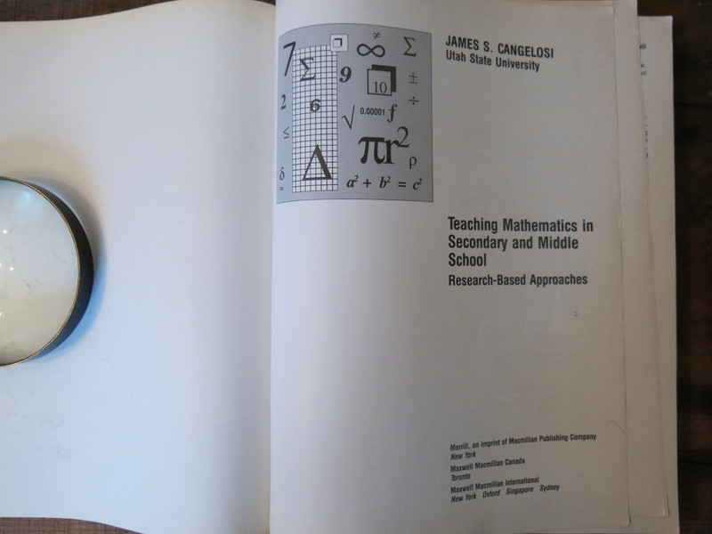 Teaching Mathematics in Secondary and Middle School by Cangelosi (1st edition) gallery