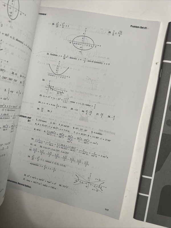 Saxon advanced mathematics (2nd edition) answer key AND test forms (NO TEXTBOOK) gallery