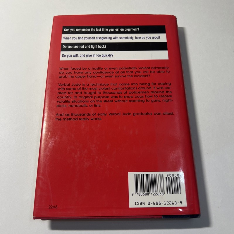 Verbal Judo: Gentle Art of Persuasion by George J. Thompson (Hardcover, 1993) VG gallery