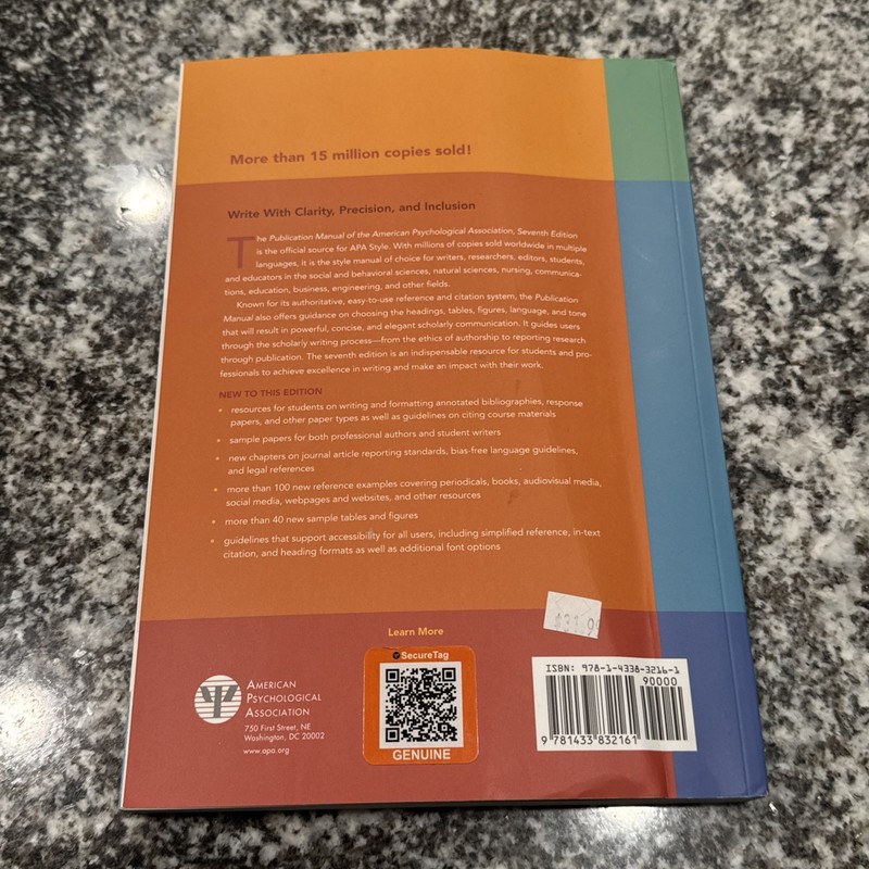 Publication Manual APA 7th Edition Hardcover by American Psychological Associat… gallery