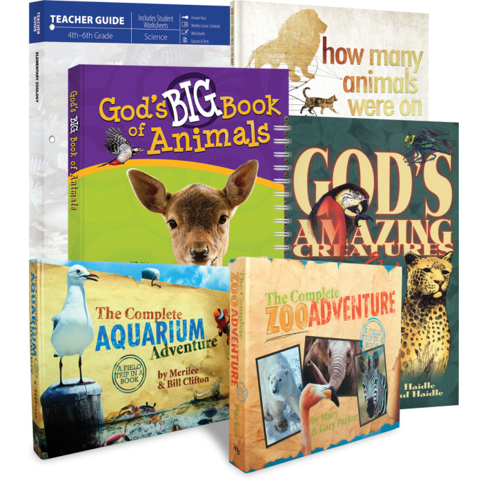 New Master Books ELEMENTARY ZOOLOGY Curriculum Pack Homeschool Science Grade 4-6