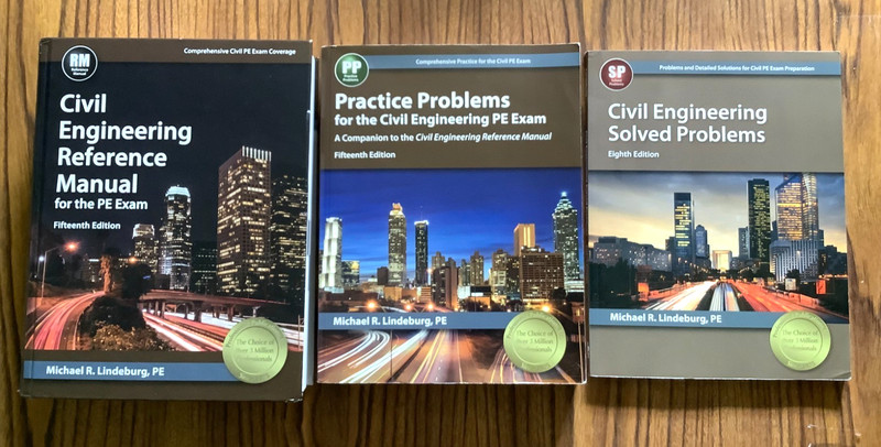 Civil Engineering Reference Manual & Practice Problems for the PE Exam 15th Lot