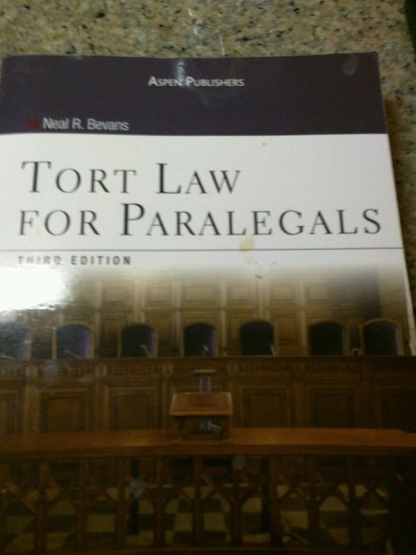 Tort Law for Paralegals, Third Edition by Neal R. Bevans (2009, Paperback,…