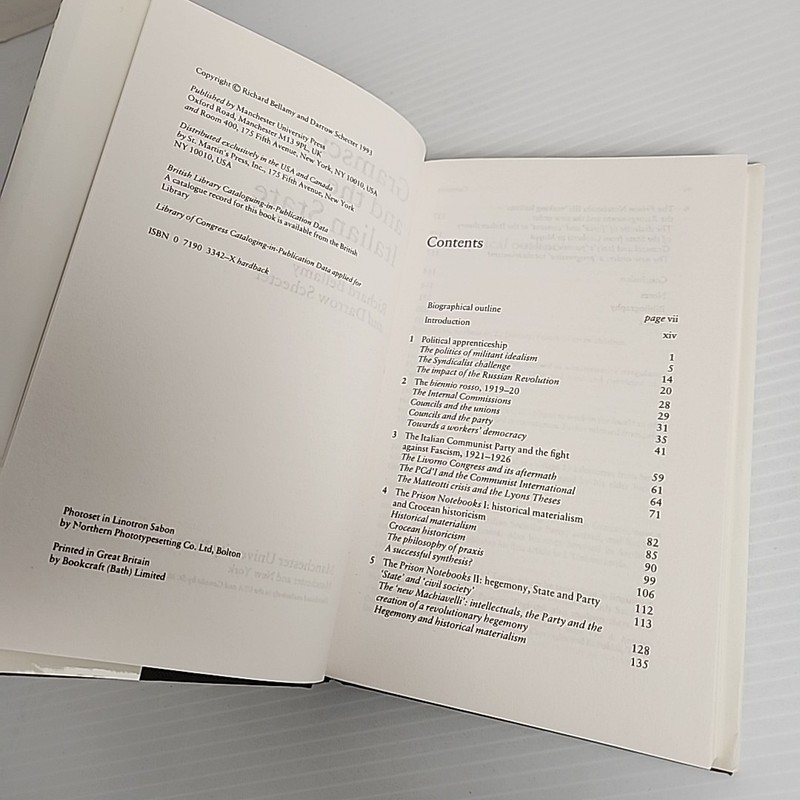 Gramsci and the Italian State 1993 1st Edition Hardcover by Bellamy & Schecter gallery