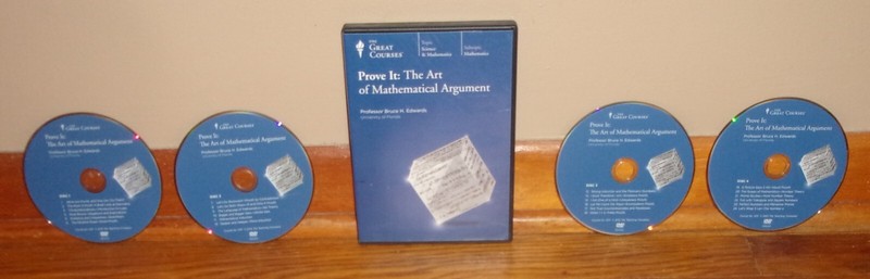 PROVE IT: THE ART OF MATHEMATICAL ARGUMENT-The Great Courses-4 DVD Set-SUPERB!