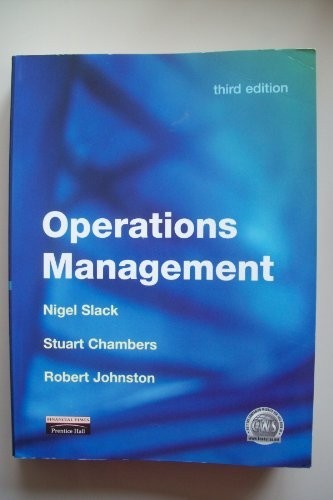 Operations Management by Johnston, Prof Robert Paperback Book The Fast Free
