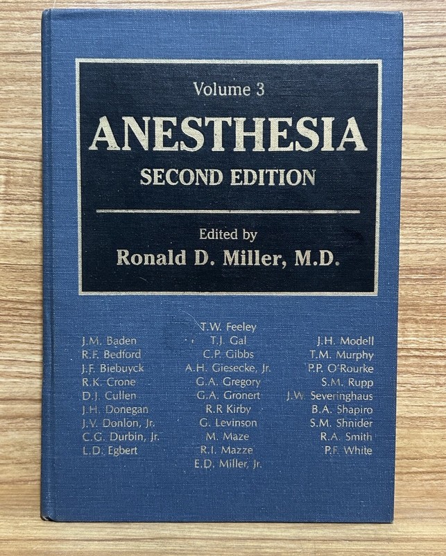 Anesthesia Miller 2nd Second Edition Volume 3 Complete Anesthesiology 1986 Book
