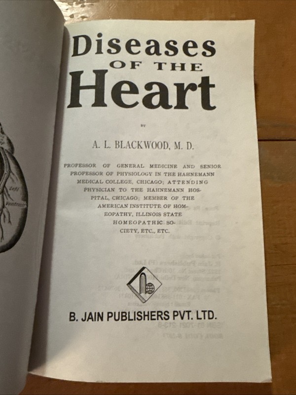 Diseases of the Heart by A L Blackwood MD 2001 PB B Jain Homeopathy gallery