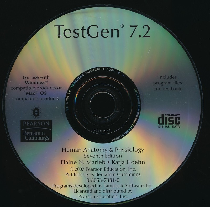 Human Anatomy & Physiology : Computerized Test Bank TestGen CD 7th Marieb Hoehn