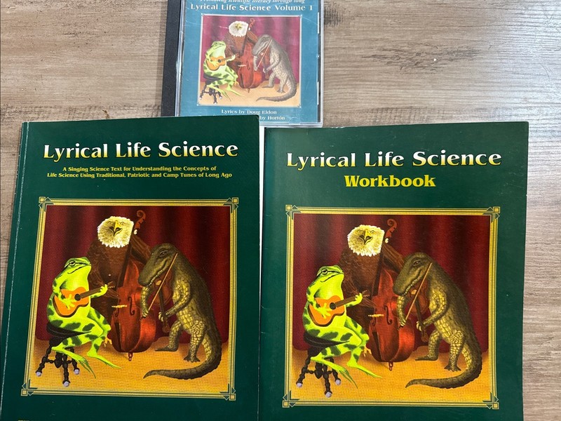 Lyrical Life Science Volume 1 Homeschool Curriculum Complete Set Text/WB/CD