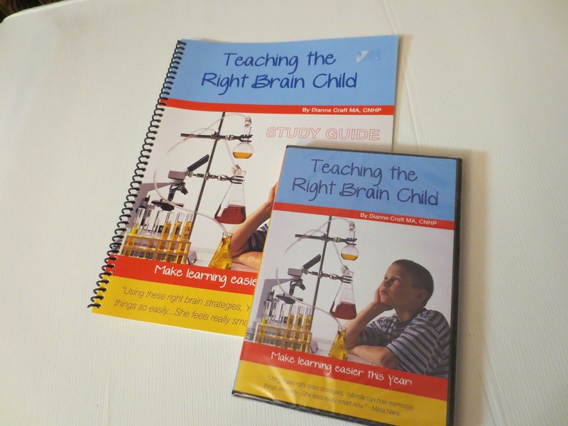 TEACHING THE RIGHT BRAIN CHILD, Study Guide+DVD set, Dianne Craft, math/phonics