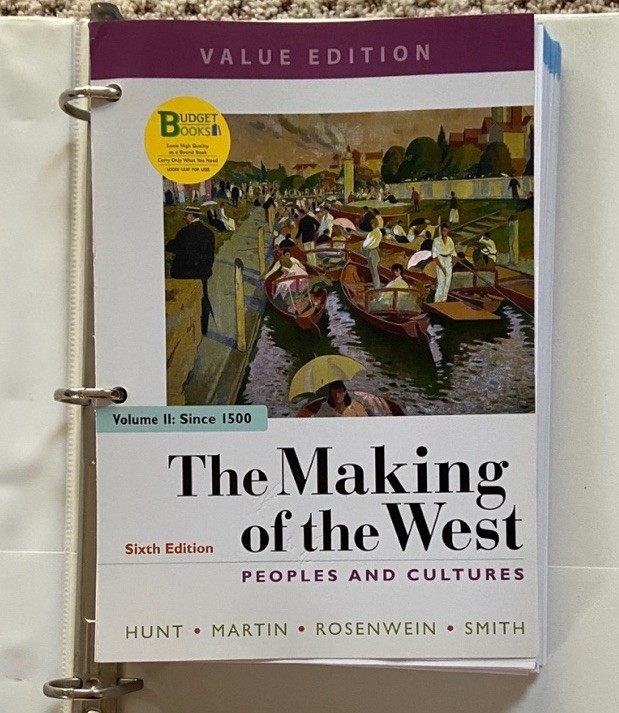 The Making of the West Vol II Sixth Edition Looseleaf Hunt Bedford St. Martin’s