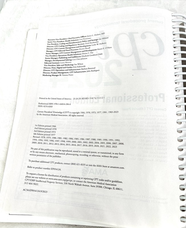 CPT 2024 Professional Edition by American Medical Association Spiral Paperback gallery