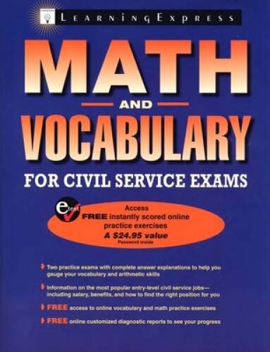 Math and Vocabulary for Civil Service Exams – Paperback – GOOD