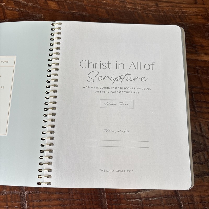 The Daily Grace Co "Christ In All Of Scripture" Volume 3 Spiral Bound Workbook gallery