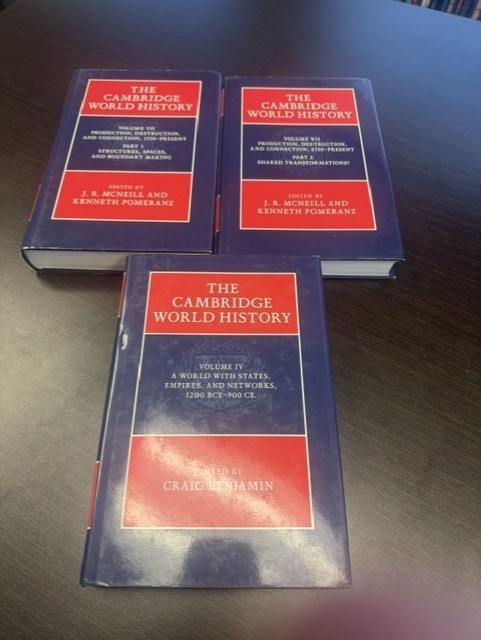 The Cambridge World History 3 Book Lot 1750-Present (Vol I/II) & 1200BCE-900CE