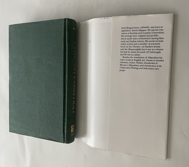 The Natyasastra: English Translation with Critical Notes Adya Rangacharya HC DJ gallery