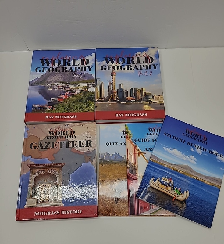 Notgrass Exploring World Geography Vol 1&2, Gazetter, Student Review Book