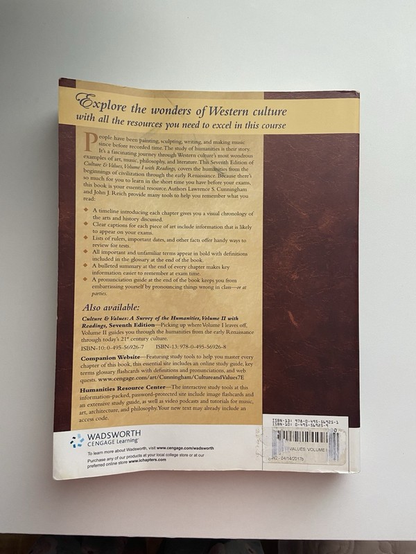 Culture and Values: A Survey of the Humanities by Lawrence Cunningham gallery
