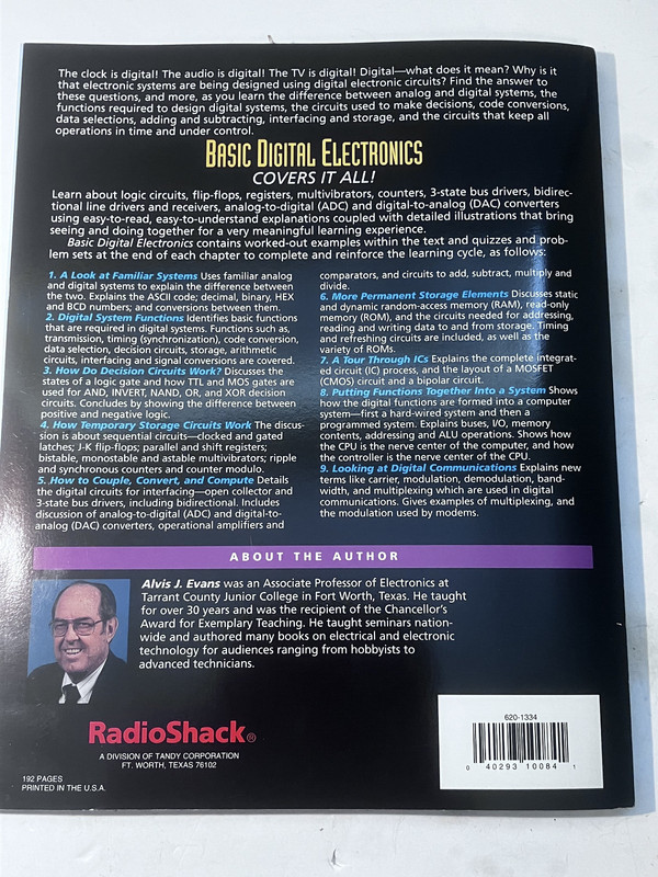 RadioShack Basic Digital Electronics Alvis J Evans 1996 188 pages 62-1334 gallery