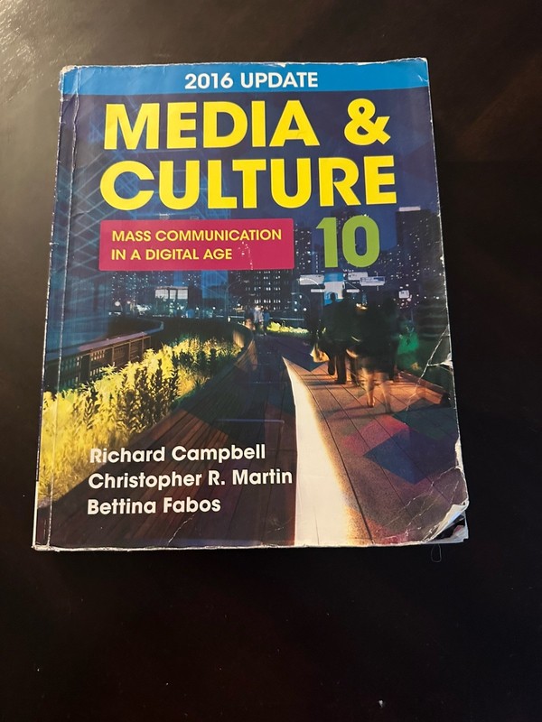Bedford/St. Martin’s Media & Culture 10th Ed 2016 PB – Campbell/Martin/Fabos