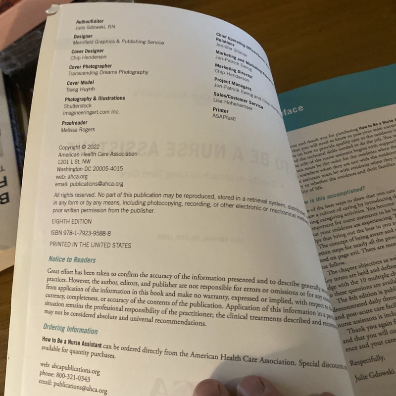 How to be a Nurse Assistant Student Textbook by Jean Boschert RN 2020 AHCA gallery