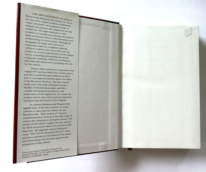 The New Testament in the Original Greek: Byzantine Textform 2005 HCDJ gallery