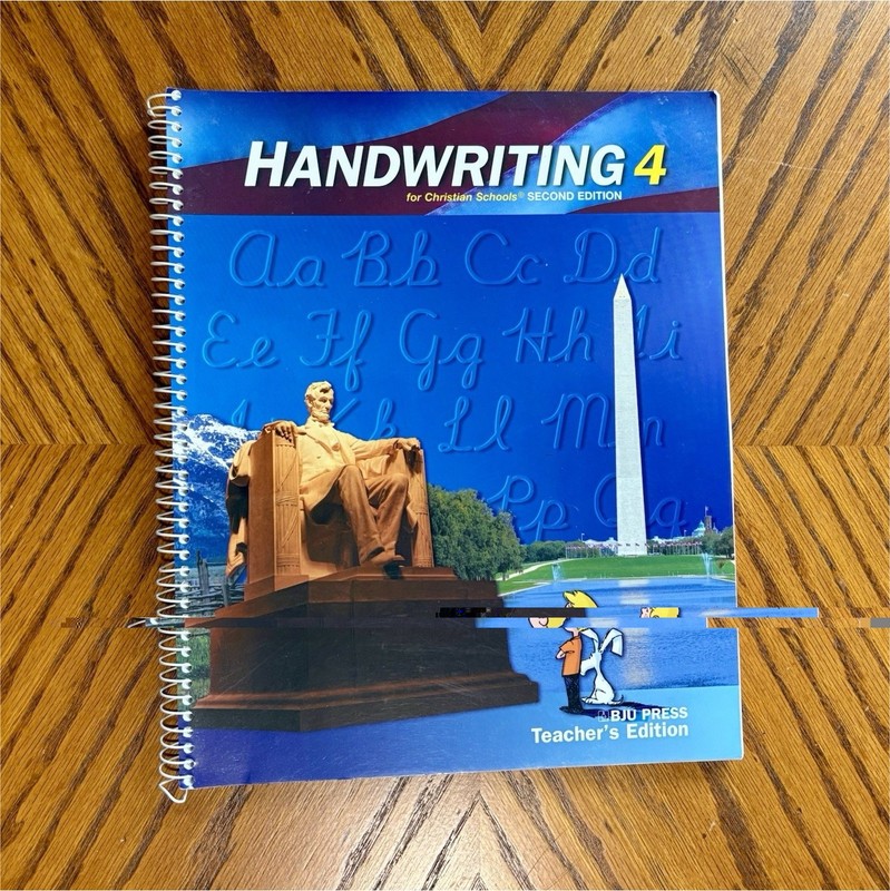 BJU Press Handwriting 4 Second Edition Teacher’s Edition, Ring Bound