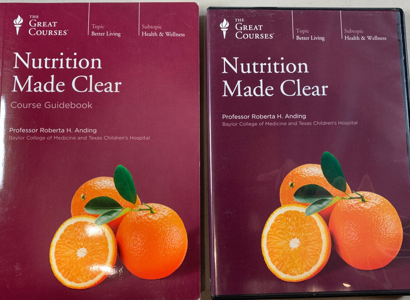 The Great Courses Nutrition Made Clear DVD Set Book Better Living Health Wellnes