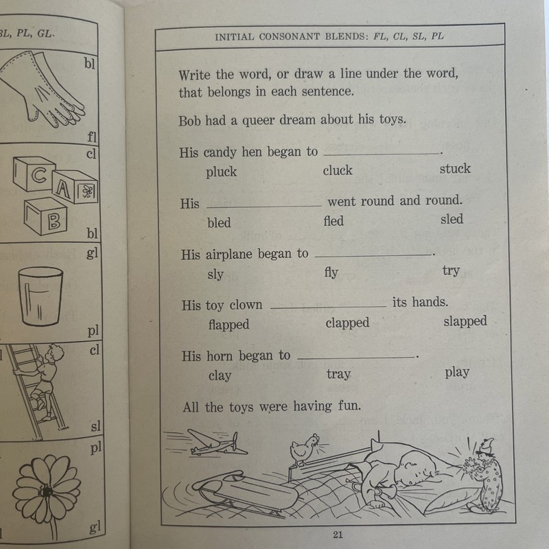 Vintage Phonics We Use 2 1951 Educational 64 Page Workbook by Lyons & Carnahan gallery