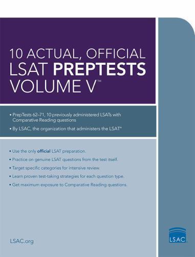 10 Actual, Official LSAT Preptests Volume V : (preptests 62-71) by Law School…