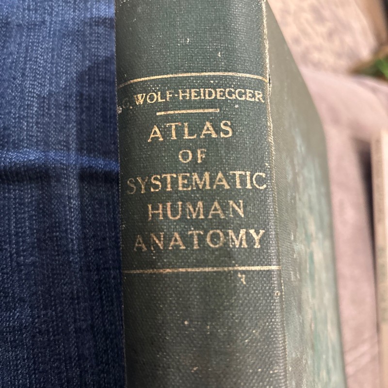 1962 Wolf-Heidegger Atlas of Human Anatomy Complete 3 Volts In One 1962 Color HB