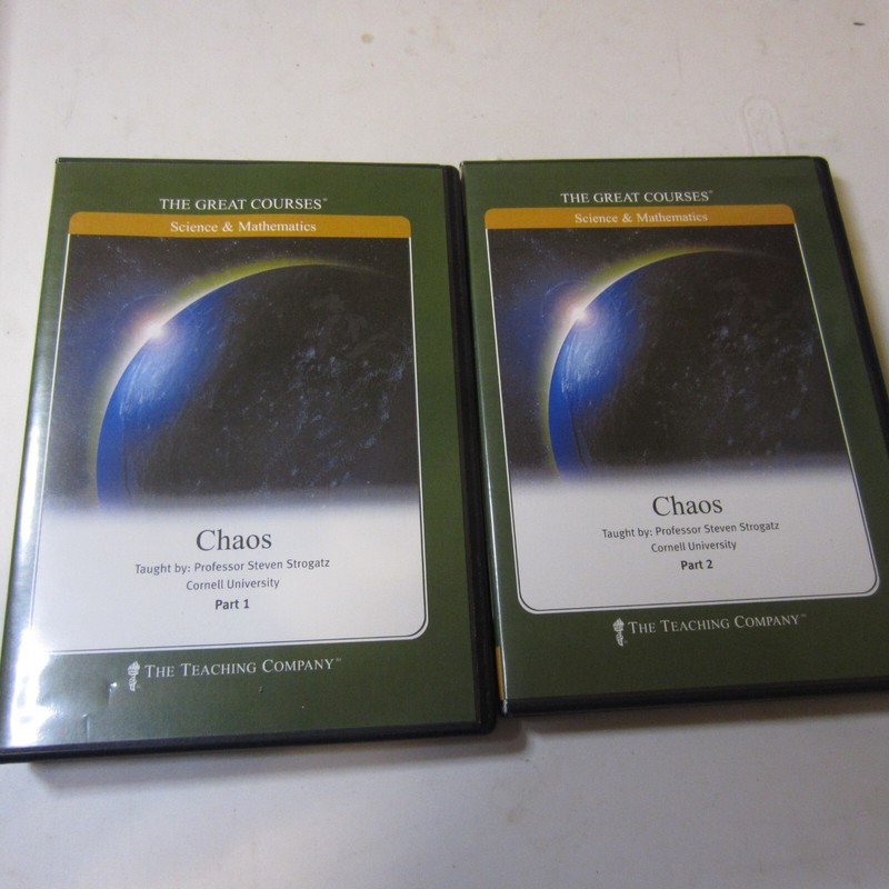 The Great Courses: Chaos Parts 1 & 2 DVDs. No Guidebook free shipping