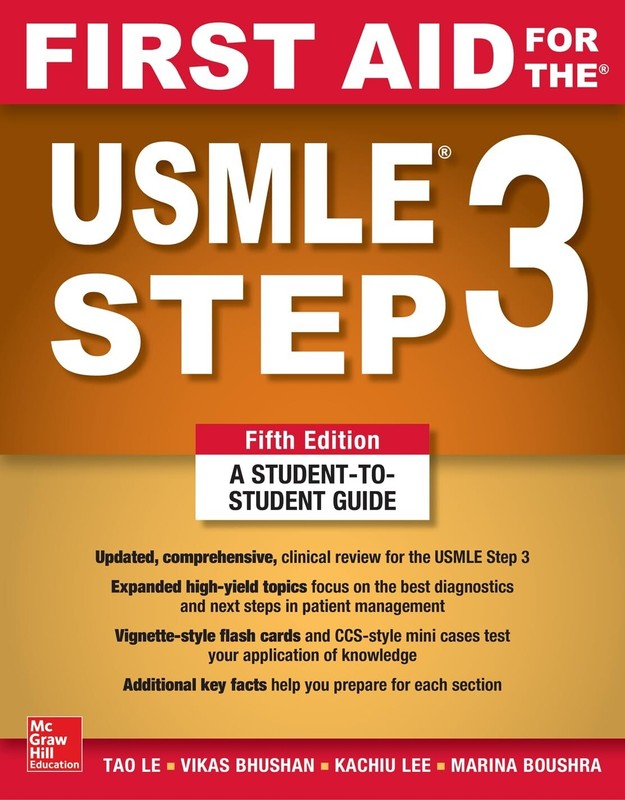 First Aid for the USMLE Step 3, Fifth Edition by Vikas Bhushan and Tao Le (2018, gallery