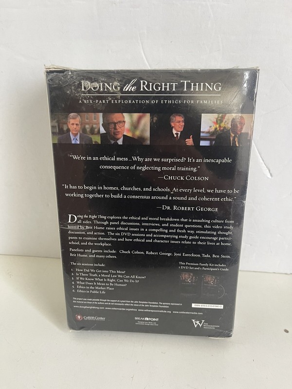 Doing the Right Thing Group Study Kit Six-part Exploration Ethics DVDs & Guide gallery