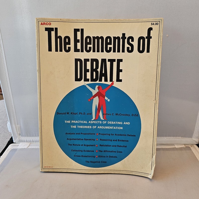 The Elements Of Debate, Arco, Klopf & McCroskey, 1969, Paperback