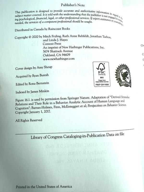 Applied Behavior Analysis of Language and Cognition: Core Concepts & Principles gallery